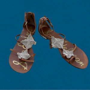 SAM EDELMAN FLATS SHOES SANDALS LEATHER SPRING SUMMER 9.5